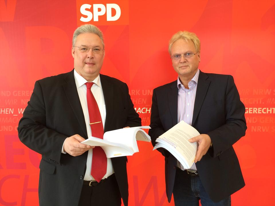 Frank Börner (tierschutzpolitischer Sprecher SPD-NRW) und Jürgen Ortmüller (WDSF) - WDSF-Foto